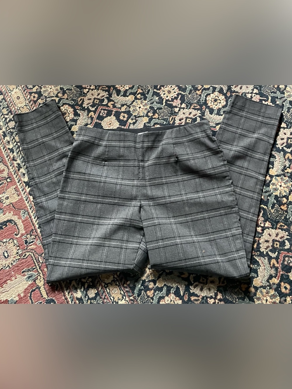 Calvin Klein Black Gray Plaid Dress Pants